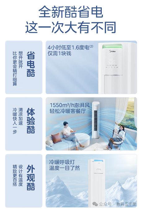 空调澎湃风量智能生活从此开始！尊龙凯时app网站美的酷省电(图3)